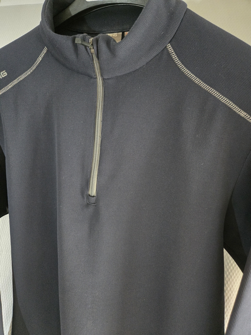 PING Navy Quarter-Zip Pullover Golf Sweater